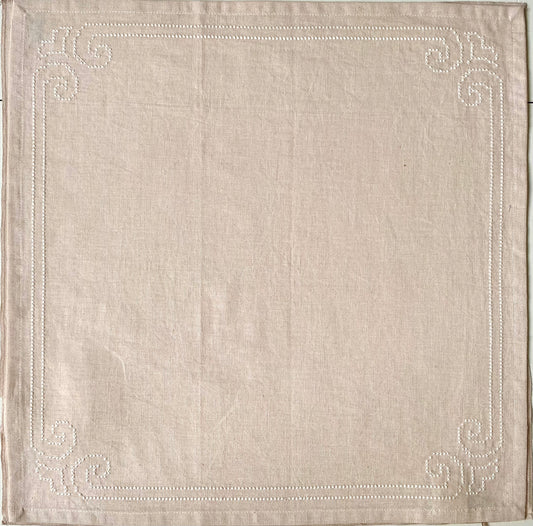 LIS Napkin Embroidered Cotton/Linen