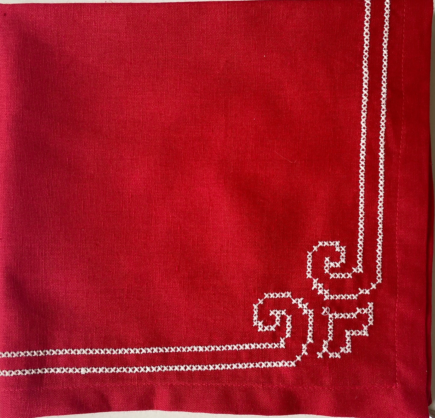 LIS Napkin Embroidered Cotton/Linen