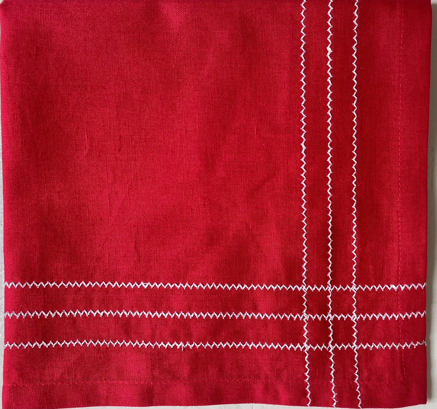 MAY Napkin Embroidered Cotton/Linen