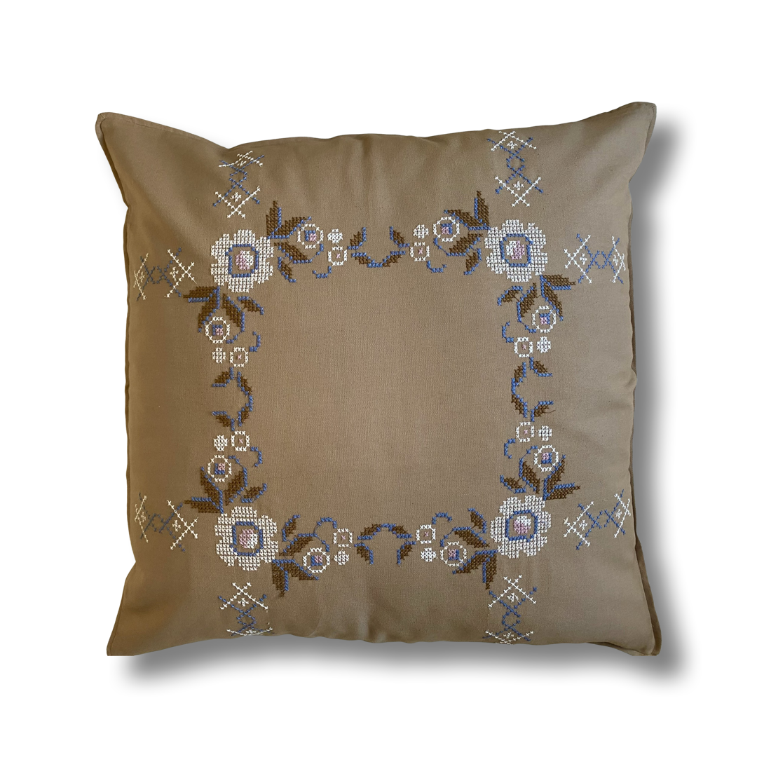 MALVINA Embroidered Cushion Cotton